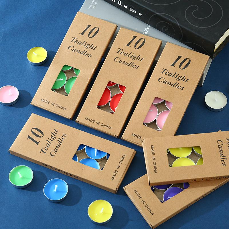 10 Pieces Round Aluminum Shell Tea Candle, Romantic Proposal, Candle, Ktv Hotel, Tea Making, Thermal Insulation Small Candle