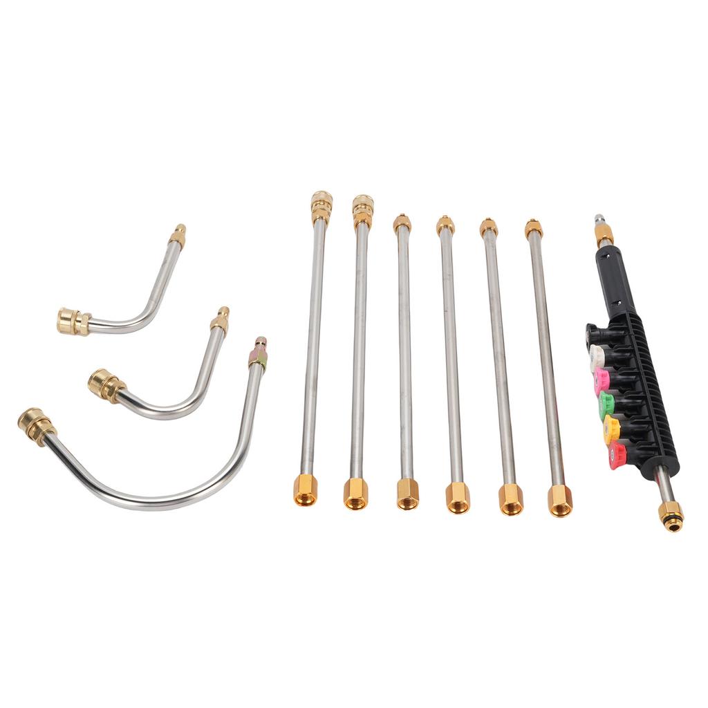 Pressure Washer Extension Wand Set 4000PSI Power Washer Lance with 60 Degrees 90 Degrees Curved 60 Degrees Large U