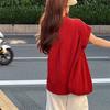 Solid Color Women's Shirt Korean Version Turndown Collar Button Ladies Small Fly Sleeve Blouse Summer Fashion Versatile Famale Loose Top
