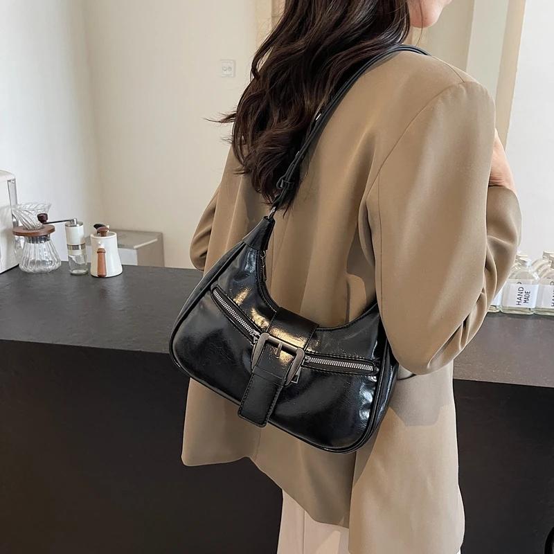 2026 Winter Belt Design Y2K Retro Design Small PU Leather Crossbody Bag Women Fashion Handbags New Trend Shoulder Bag