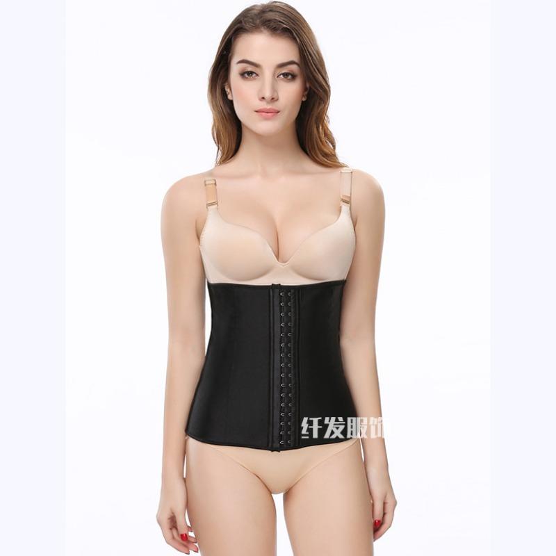 Women Latex 9 Steel Bones Sports Fitness Waist Trainer Body Shaper Corset