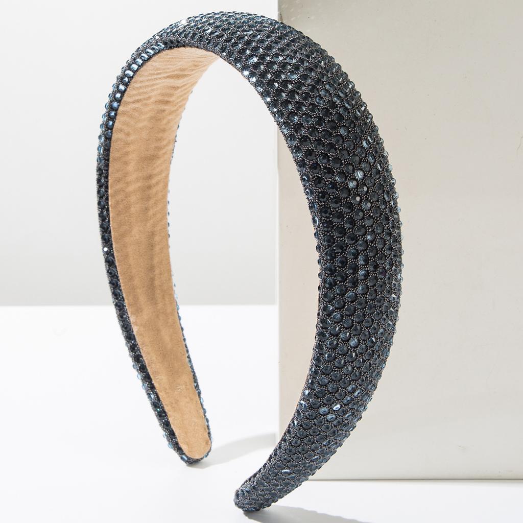 New Wide Brim Diamond-Laid Hairband Full Diamond Shiny Trendy Party Headband Simple All-Match Hair Accessories