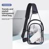 Large Capacity Clear Chest Bag Lightweight PVC Shoulder Bag Transparent Crossbody Bag Outdoor