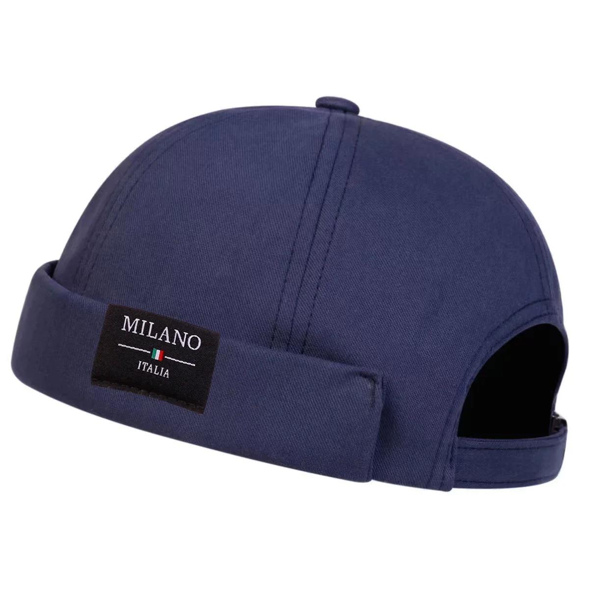 

Men Milano Italia Sewing Label Landlord Caps Spring And Autumn Adjustable Melon Skin Hats Literary Hip Hop Hat Painter Cap