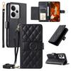 Phone Case for Realme 14T 5G/14 5G/P3 5G/Neo7x 5G Ring Buckle Wallet Stand Rhombus Crossbody Leather Mobile Cover