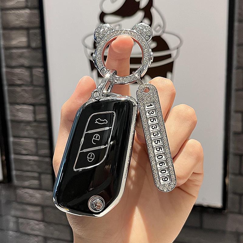 Tpu Car Remote Key Case Cover Protect Shell Fob For Baic Senova X25 X35 X55 X65 D50 For Changhe Q25 Q35 A6 Auto Accessories