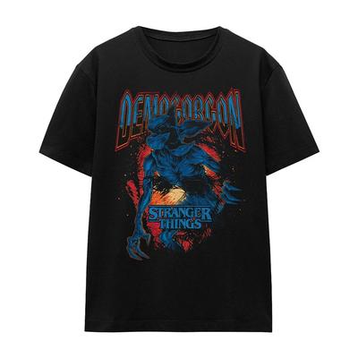 Stranger Things Demogorgon Band Ladies T Shirt S-2XL,Black