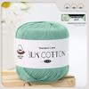 Hand-Woven Mulberry Silk Cotton Lace Yarn No. 6 for DIY Crochet & Fine Wool Projects