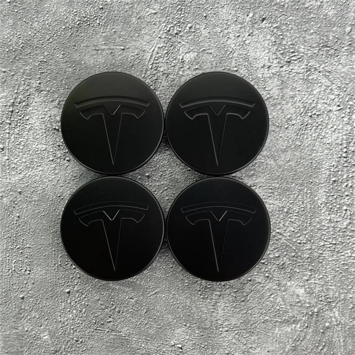 

4pcs/set 56mm Tesla Model 3 Model Y Original Covers Hub Caps Wheel Center Caps for Tesla Model Y X S Original Auto Accessories матовий чорний колір