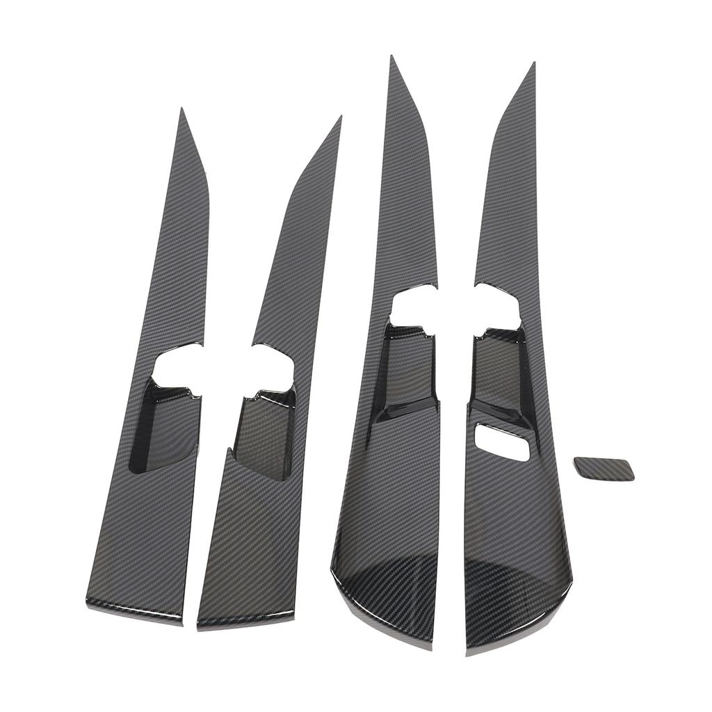 5 Stück Innentürgriff Schalenrahmen Abdeckung Kohlefaser-Stil Innenraum Zieraufkleber Ersatz