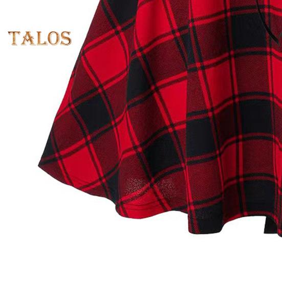 Women Plaid Print Mini Skirt Elastic High Waist Skater Skirt A-Line Spring Autumn Girl Hip Hop Style Skirt Clubwear