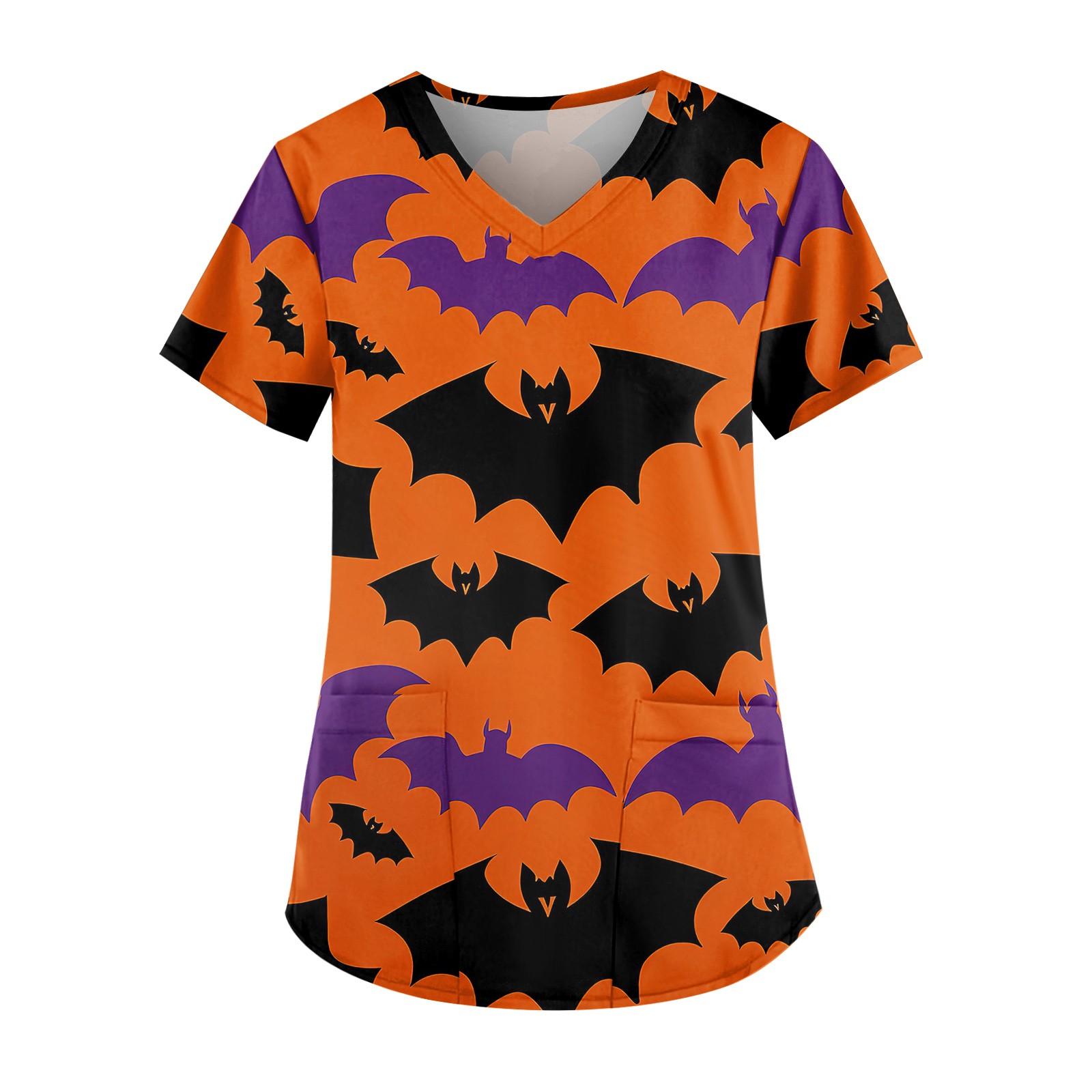 

Женские модные повседневные топы с v-образным вырезом и защитная спецодежда с принтом XXXXXL оранжевый