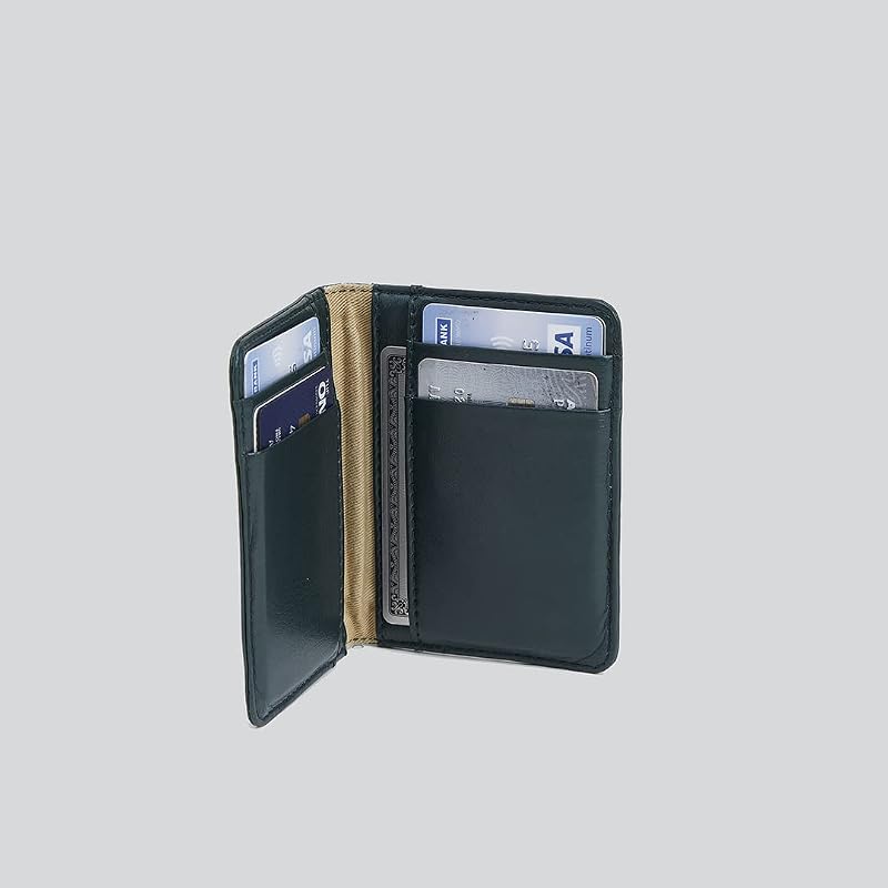 Mypaperclip Classic Edition Card Holder Mini Notebook Wallet, 9 Pockets Wallet, Pocket Size Made Of Italian Vegan Leathe