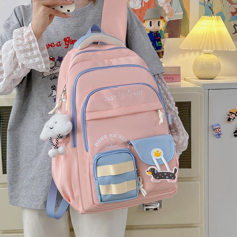 College Style Cute Schoolbag Girl Junior High School Girl High School Student Girl Large Capacity Travel Computer Backpack