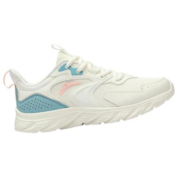 New Anta Anti Slip Wear Resistant Low Top Running Shoes Women's White Cyan 922235527-6