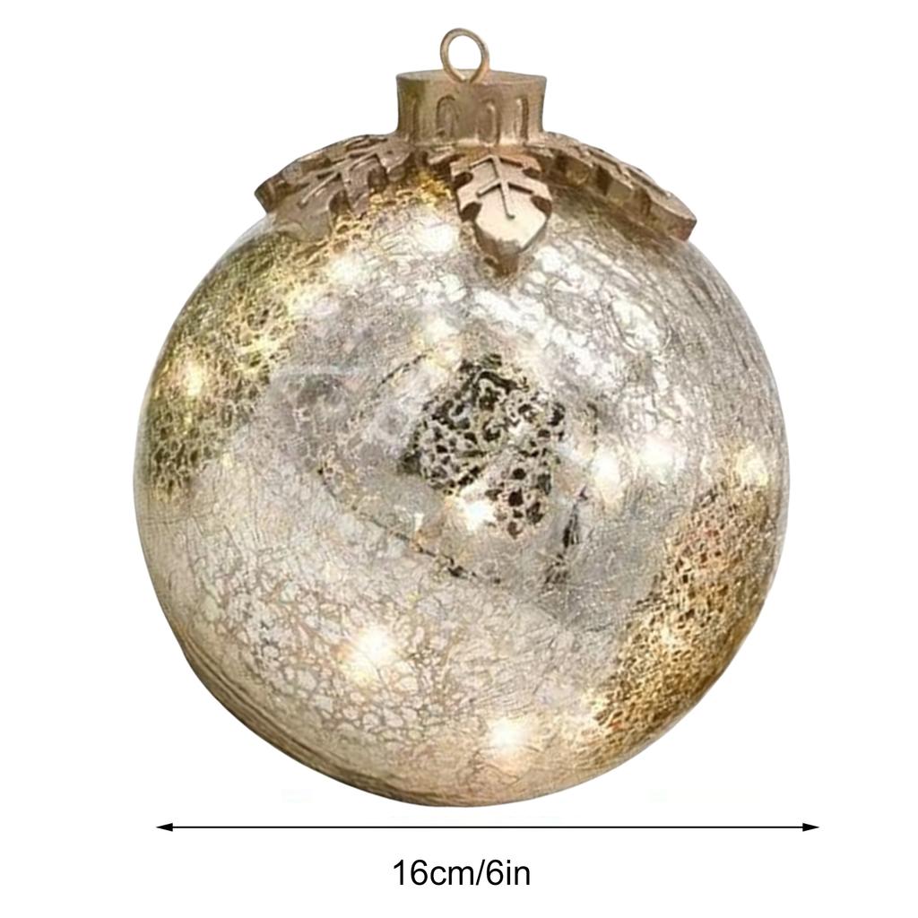 LED Glass Christmas Ball Ornaments Battery Powered Tabletop Christmas Decorations Christmas Decorative Lamp for Home Decor