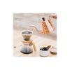 HARIO V60 Heat-Resistant Glass Coffee Dripper with Olive Wood Finish (02) for 1-4 Cups (VDGR-02-OV)