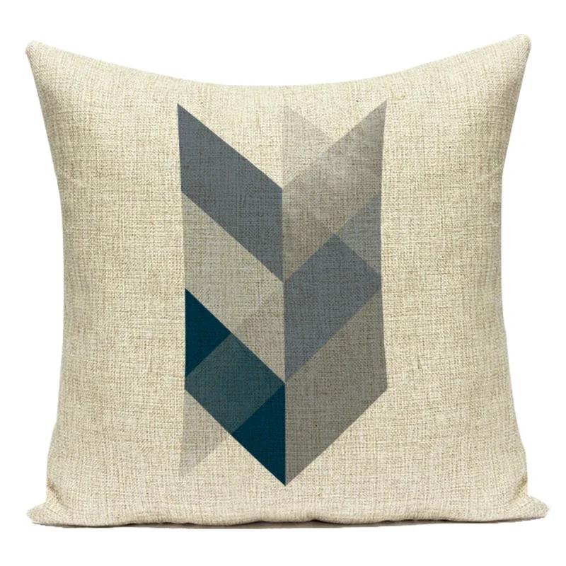 Modern Geometry High Quality Cushion Cover Throw Pillow Polyester Car Sofa Bed Home Decor Triangle Arrow Printed Pillow Case