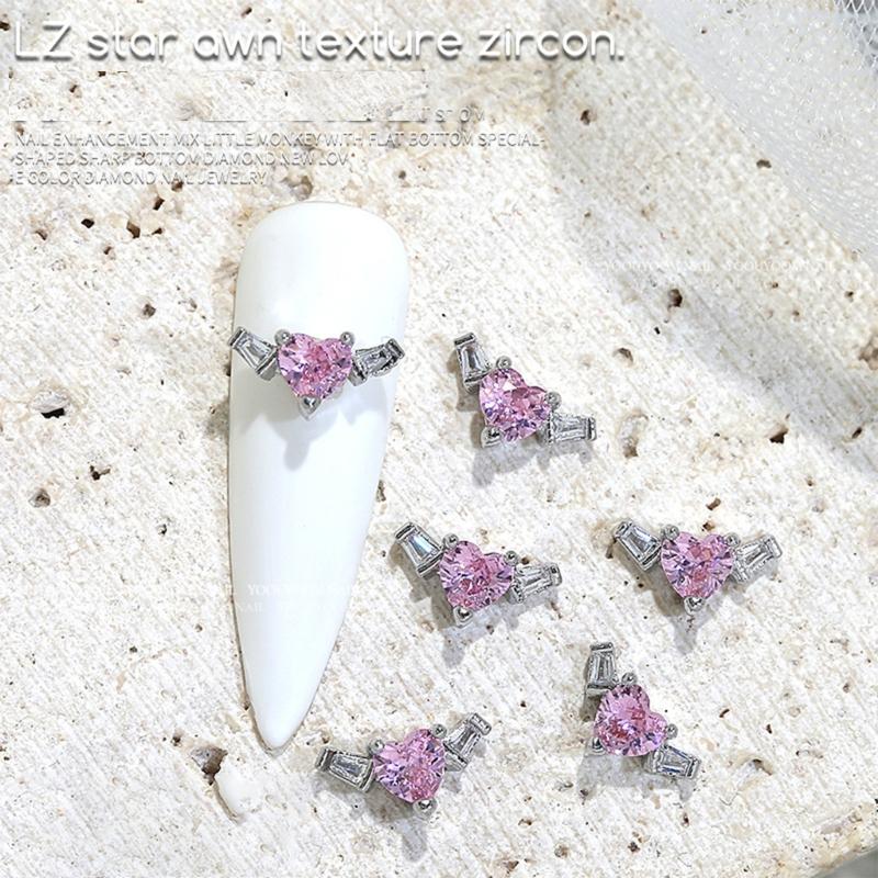 Nail Charms Exquisite 3D Accessories with Zircon DIY Nails Art Manicures for Salon or Home Use