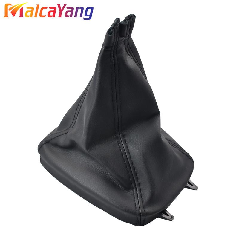 PU Leather Gear Stick Shift Shifter Knob Cover Boot Gaiter For SAAB 93 9-3 SS 2003-2012 car styling