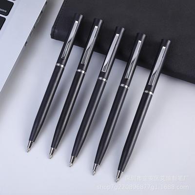 Creative Rotating Ballpoint Pen, Black Small Gaoshi Can Print Logo Hotel Promotional Advertising Gift Pen