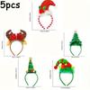5pcs/set Christmas Tree Headband - Durable Plastic Party Accessory Featherless Holiday Headwear Children's Hair Accessories
