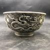Chinese Tibetan Silver Animal Dragon Phoenix Bird Dynasty Palace Tea Cup
