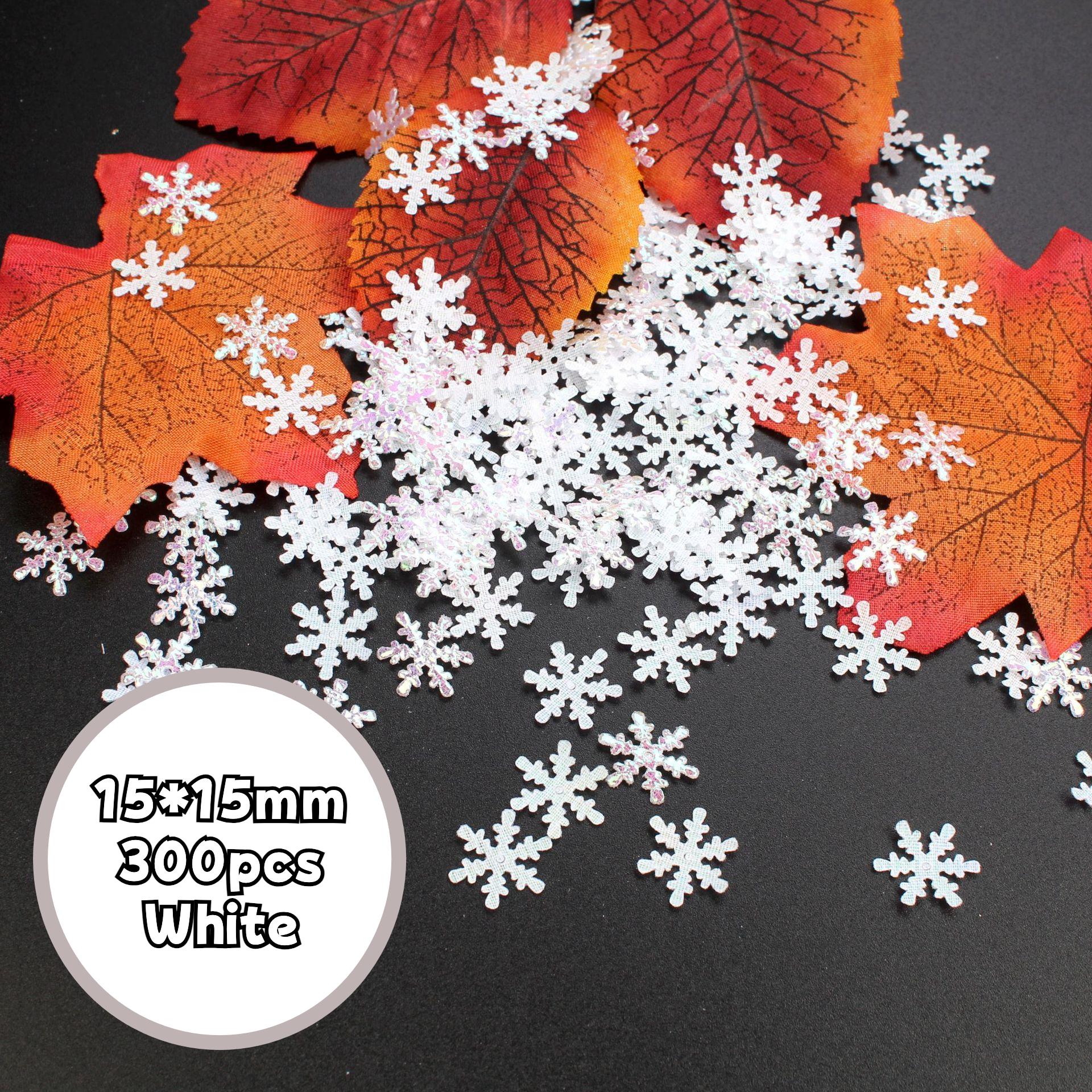 

300pcs Winter Christmas snowflake flakes, throwing paper scraps at parties for Wedding Birthday Holiday Frozen Party белый