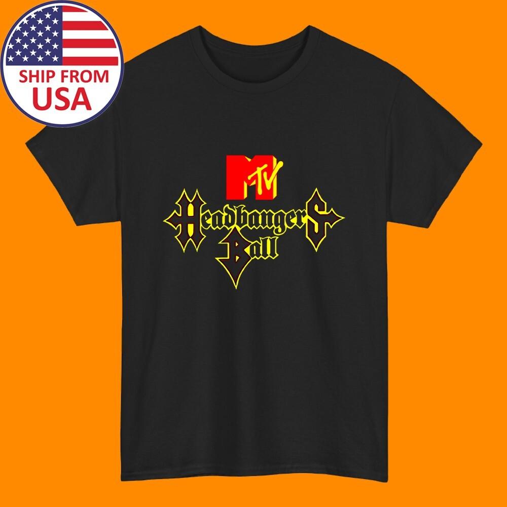 

Headbangers Ball TV Show Men#039;s Black Size S5XL Unisex T-Shirt L