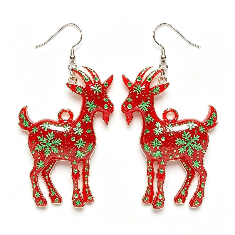 Cartoon Sheep Earrings 1 Pair 2D Flat Acrylic Animal Jewelry Hypoallergenic for Animal Lovers Party Wear Perfect Gift