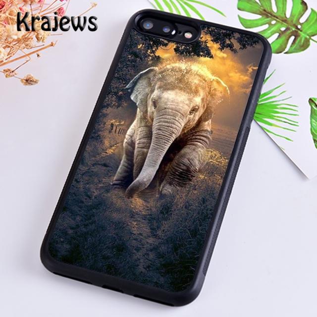 Krajews Baby Elephant Moon Soft Phone Case Cover For iPhone 14 5 6s 7 8 Plus XR XS 11 12 13 Pro Max Samsung Galaxy S21 S22ultra