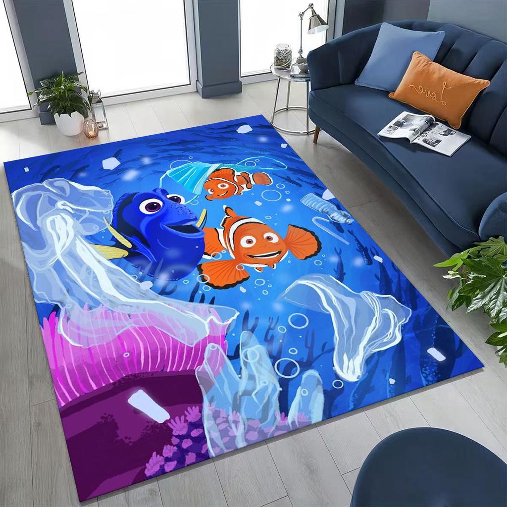 3D kreslený koberec Podmořský svět Hledá se Nemo pro ložnici, obývací pokoj, pohovku, dekorace na vchodové dveře domu, velká protiskluzová podlahová rohožka pro děti, dárek