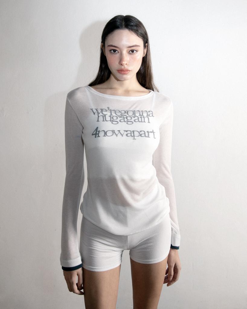 Maegolenseoul Hugagain Tencel Layered Long Sleeve White
