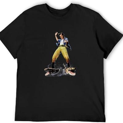Ace Ventura Krokodil Surfen Alligator Haustierdetektiv Jim Carrey Komödie Rundhalsausschnitt 100% Baumwolle Kurzarm Unisex T-Shirt