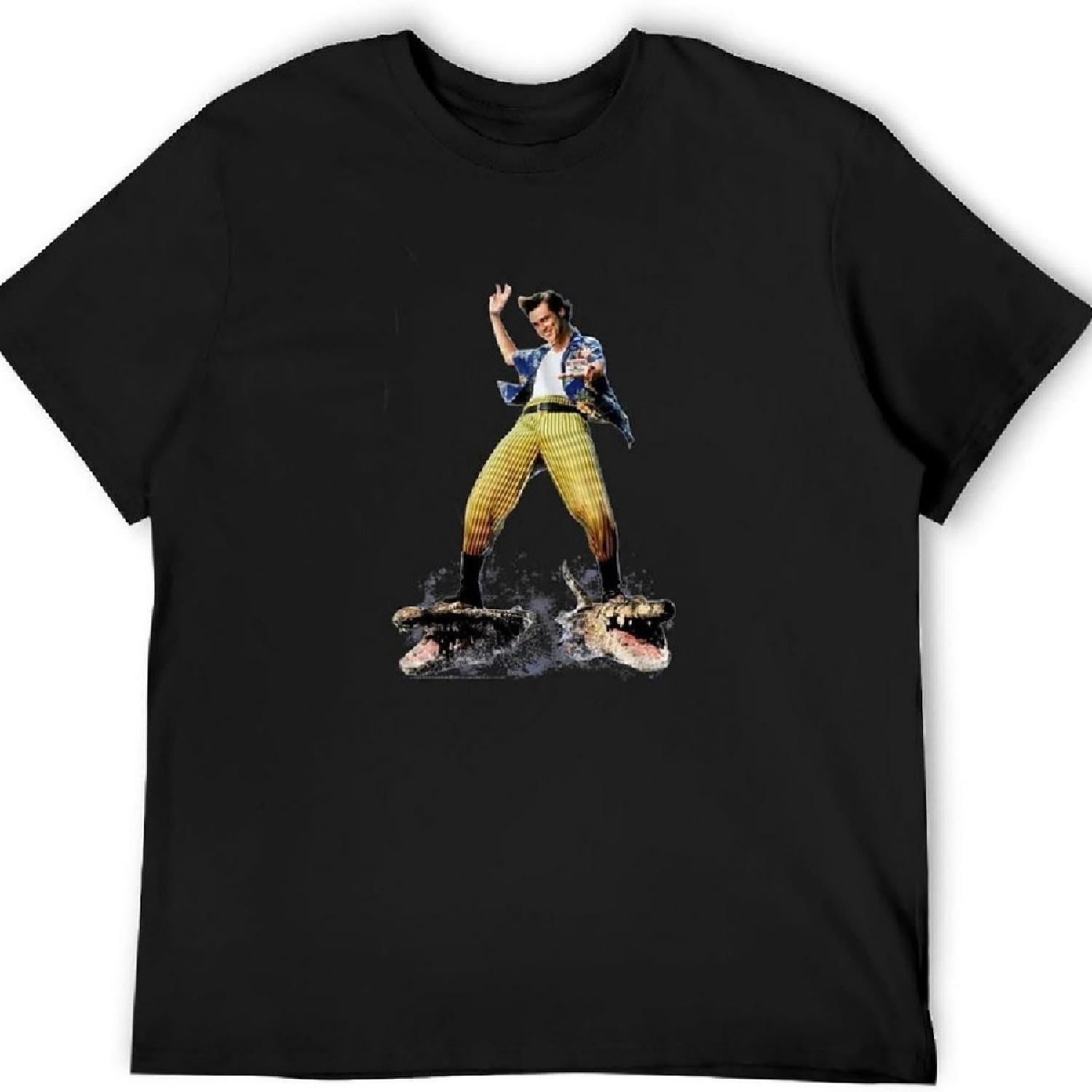 

Ace Ventura Crocodile Surfing Gator Pet Detective Jim Carrey Comedy O-Neck 100% Cotton Short Sleeve Unisex T-Shirt XXXXXL