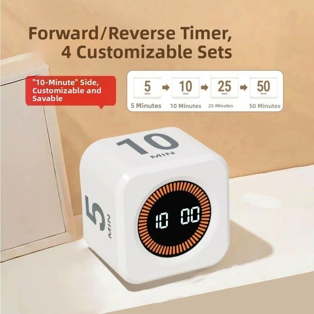 LED Display Visual Flip Timer 4 Preset Time Gravity Sensor Timer  Office Productivity