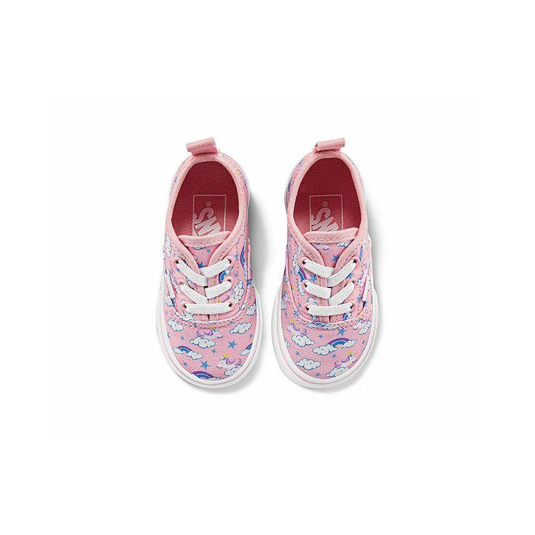 Vans Authentic Elastic Lace Casual Skate Shoes Low Top Pink Baby Sneakers VN0A34A17TB