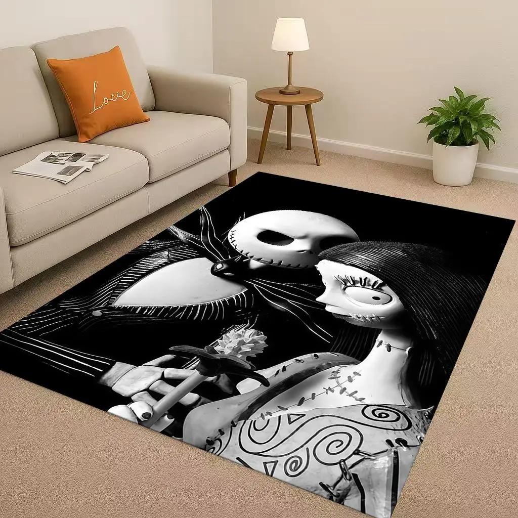 

Nightmare Before Christmas Cartoon Jack Living Room Non-Slip Area Rug Carpet for Bedroom Kids Playroom Sofa,Home Doormat 40x60cm( 15x23in )