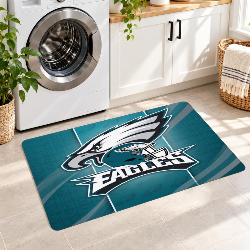 Flanell Küchenmatte Philadelphia Eagles Weicher Teppich Rutschfester Bodenbelag Heimdekoration