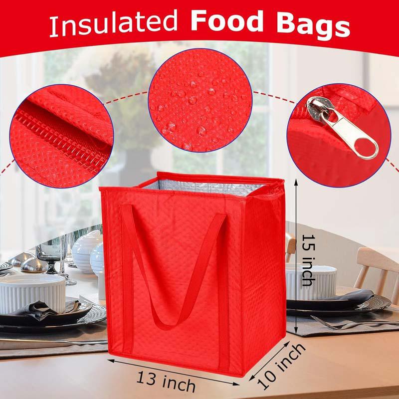 Große Wiederverwendbare Einkaufstasche Kühltasche Isoliert Lebensmittel Picknick Camping Faltbare Tasche
