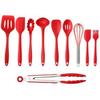 10PCS Silicone Kitchen Utensil Set - Spatula, Spoon, Ladle, Spaghetti Server & Slotted Turner