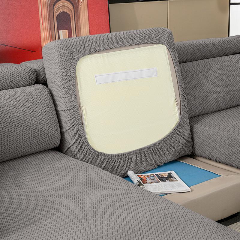 

Плотный жаккардовый чехол на сиденье дивана Эластичный чехол на диван Защита Чехол для дивана Защита от пыли Съемный чехол на подушку дивана Normal Size S светло-серый