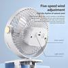 Clip-on Camping Fan 3 Speed Rechargeable Battery Operated Air Circulator Desktop Portable for Tent Office Dorm and Home