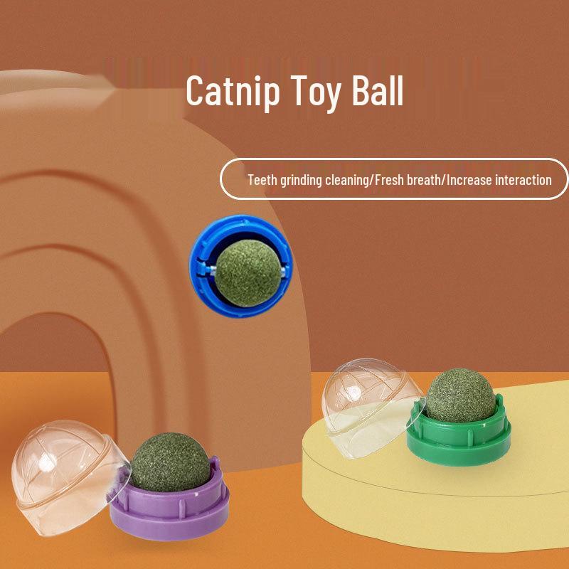 Catnip Teething Ball: Bite-Resistant & Lickable Toy for Kitten Teeth Cleaning and Boredom Relief