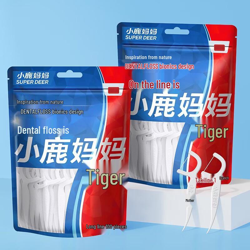 FAWNMUM Smooth Round Dental Floss Picks (500 Count)