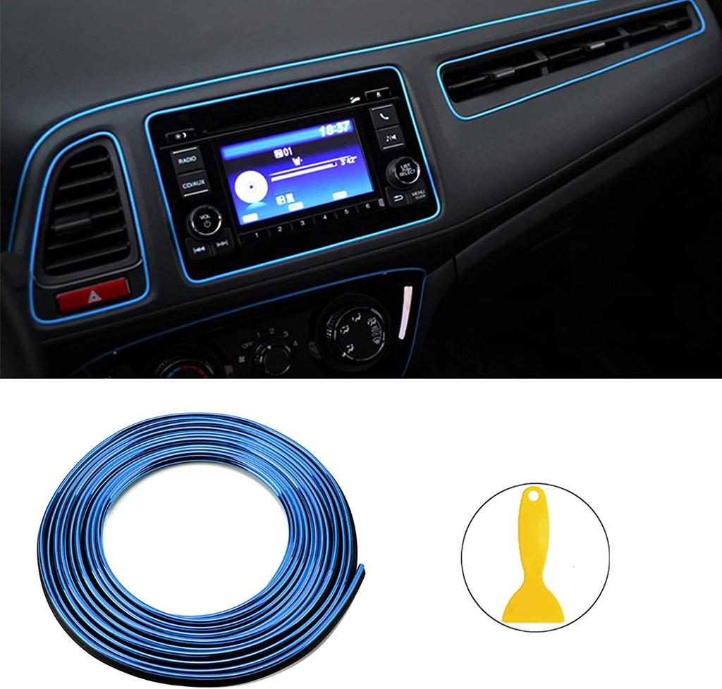 3/5/10M Auto Zierleiste Innenraum Dekorleisten DIY Auto Zierleisten Styling Universal Armaturenbrett Tür Chrom Dekorleiste