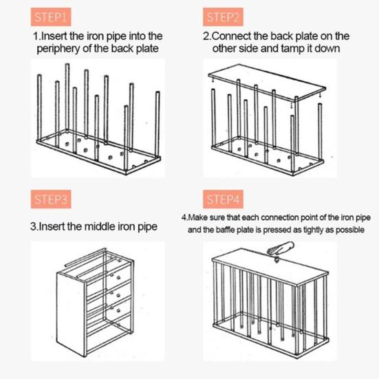 3/4 Layers Stainless Steel Shoe Rack Storage Cabinet Shelf Holder Home Organizer