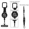 Outdoor Anti-Theft Retractable Phone Lanyard,Steel Cable Phone Tether With Locking Carabiner,Built-In Stand,Adjustable Strap