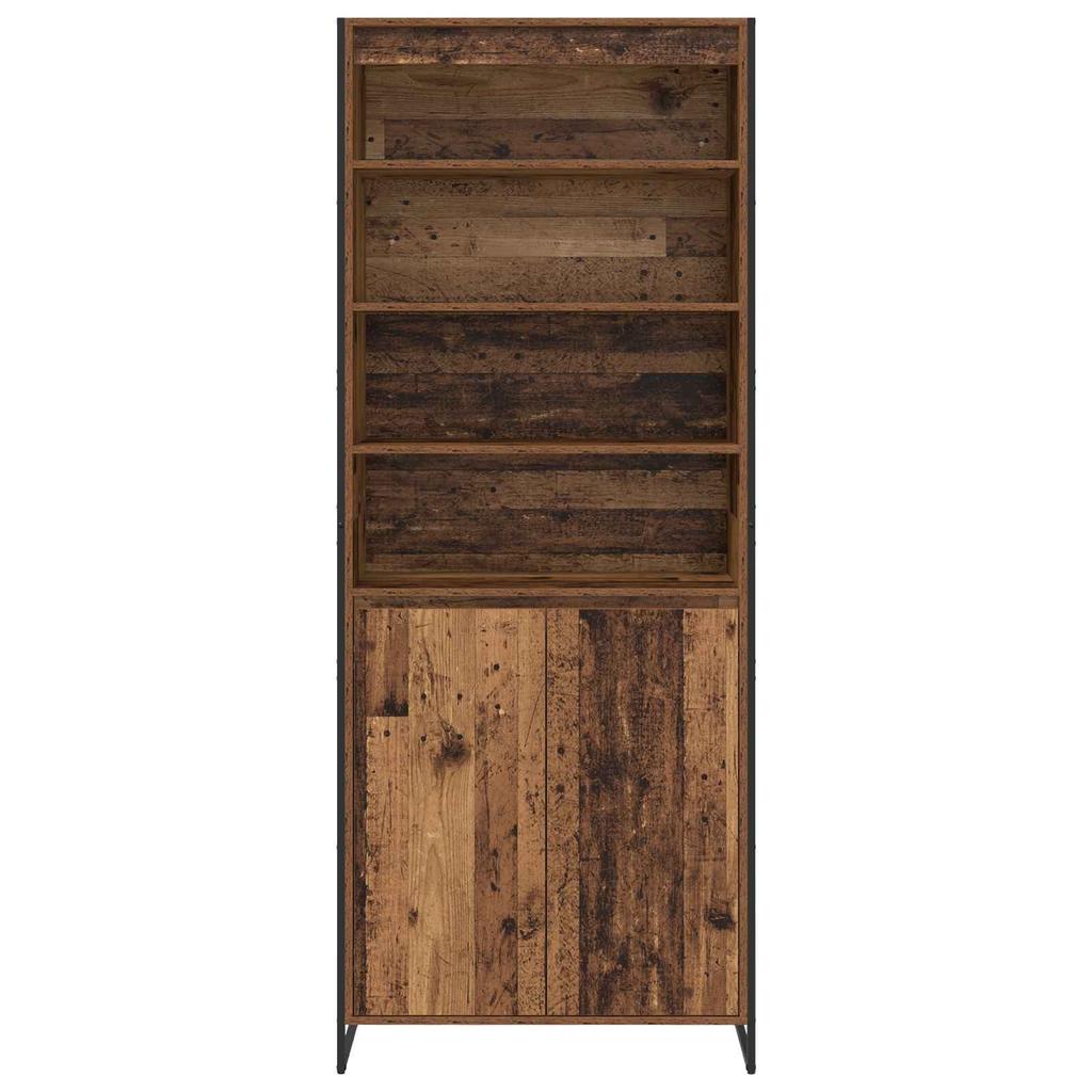 Tall Cabinet Reclaimed Wood Look 79 x 36 x 200 cm Engineered Wood