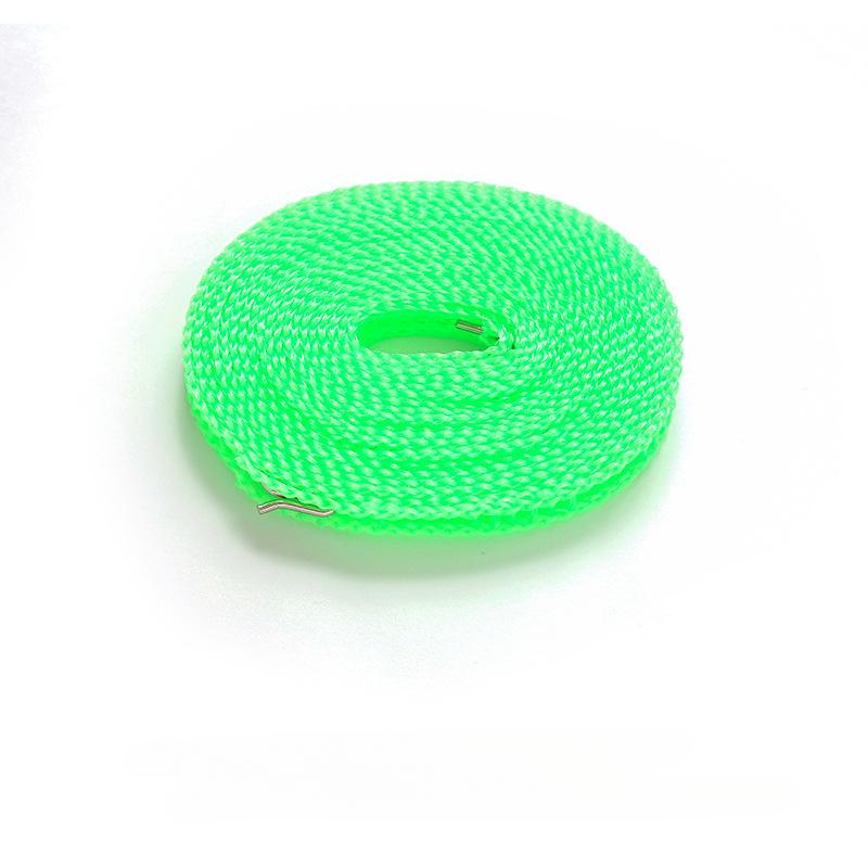 

Толстая бельевая веревка для внутреннего и наружного использования, непробивающая фиксированная пряжка, ветрозащитное, нескользящее сушильное одеяло для веревки для белья 1000cm зелёный
